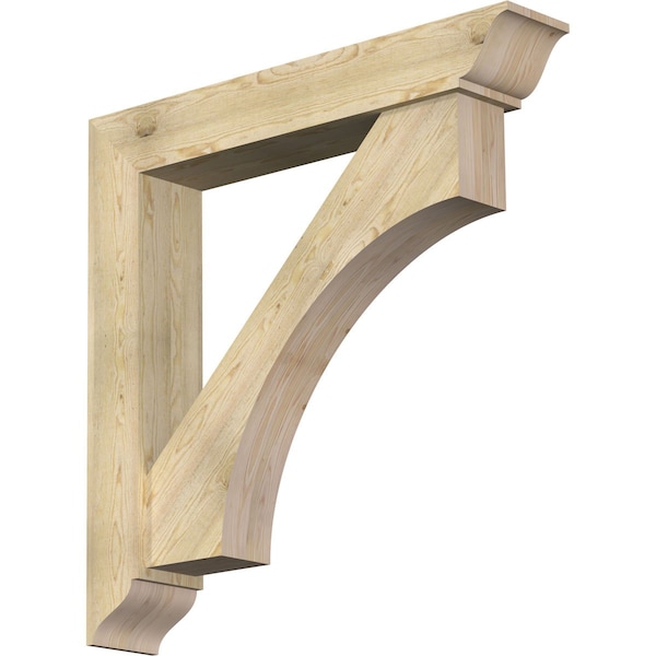 Ekena Millwork Westlake Traditional Rough Sawn Bracket w/ Offset Brace, Douglas Fir, 8"W x 46"D x 46"H BKT0806X46X46WTL01RDF - main
